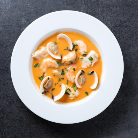 Cream of seafood soup
